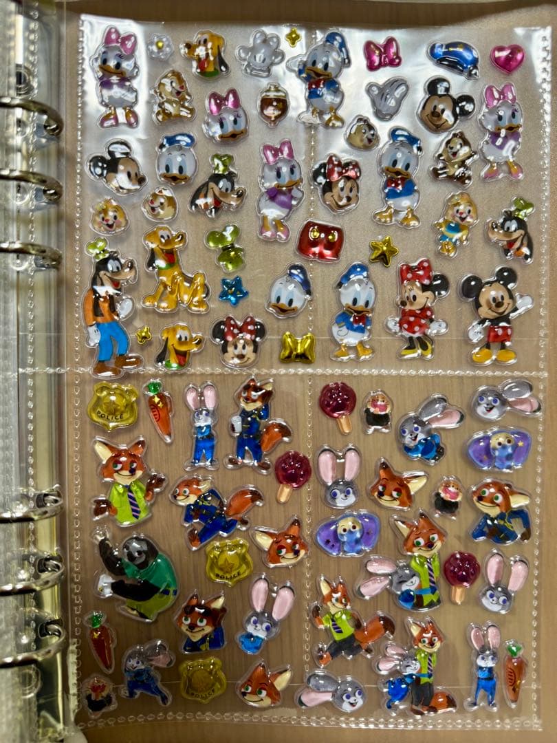 プチドロップステッカー ディズニー シール帳 A5 完成品