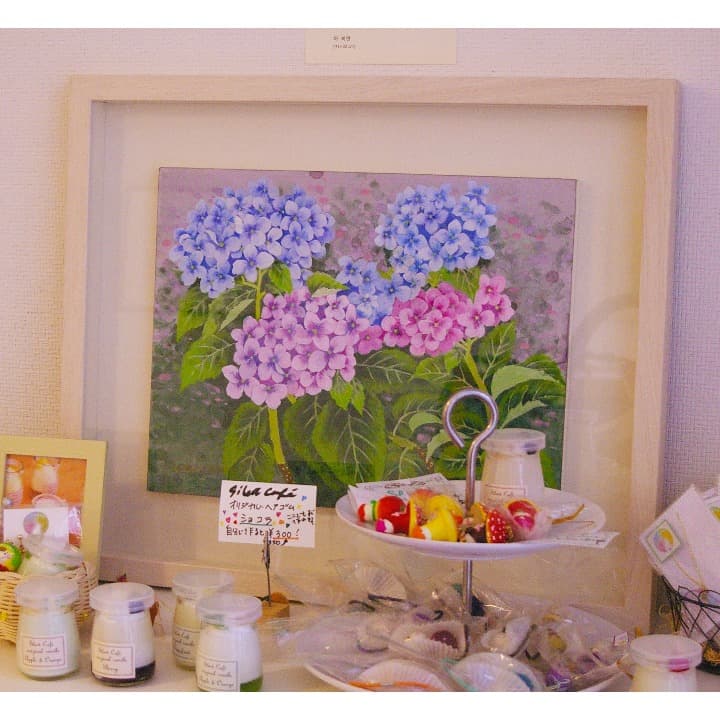 紫陽花（水彩画）