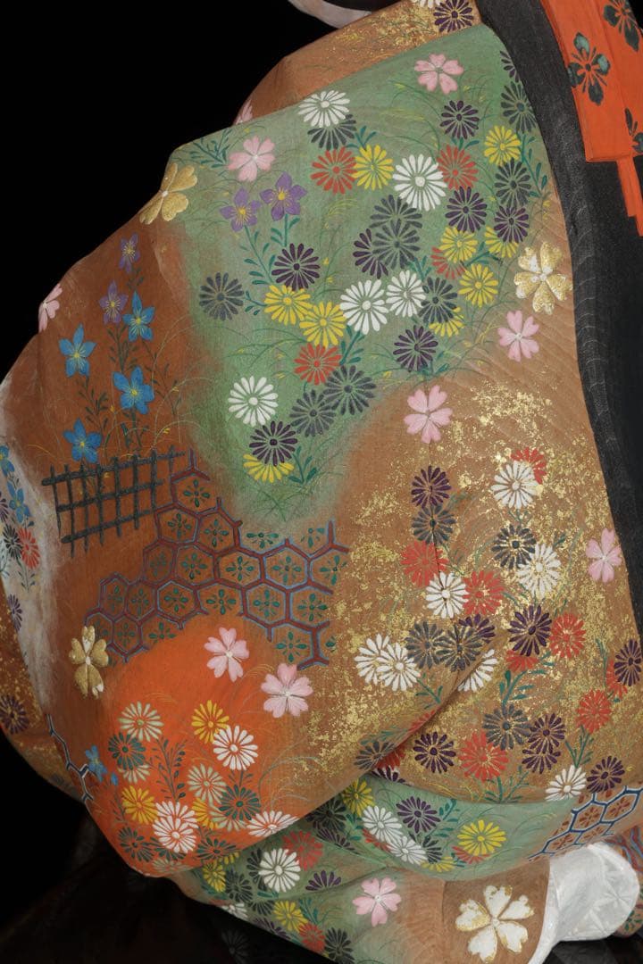 【高古作】木彫彩色 能楽 熊野 能人形 昭和十五年 共箱 二重箱 古美術 骨董品