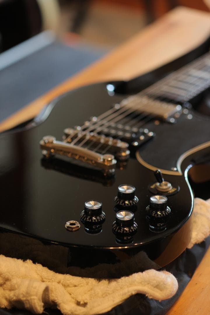 動画あり! Epiphone SG Pro ソリッドブラック整備済