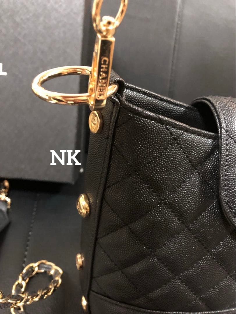 限定セール❗️ブラック シャネル　ノベルティ　レザー ショルダーバッグ　VIP