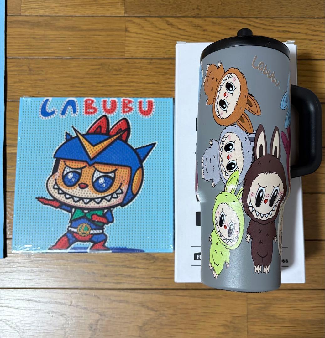 LABUBU ラブブ グッズ　まとめ売り　色々セット 未使用　座布団　水筒