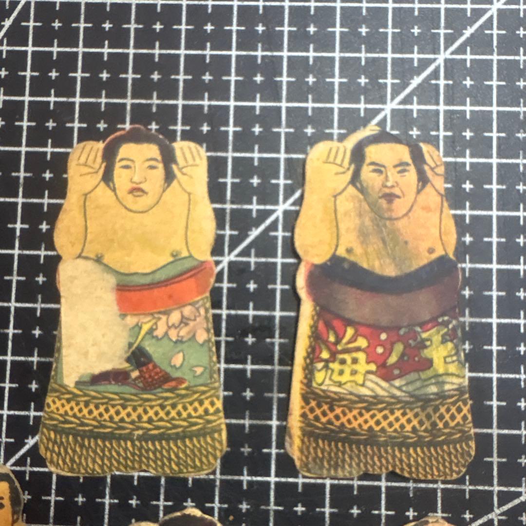 大相撲力士 相撲人形 レア 5枚 セット 蚤の市