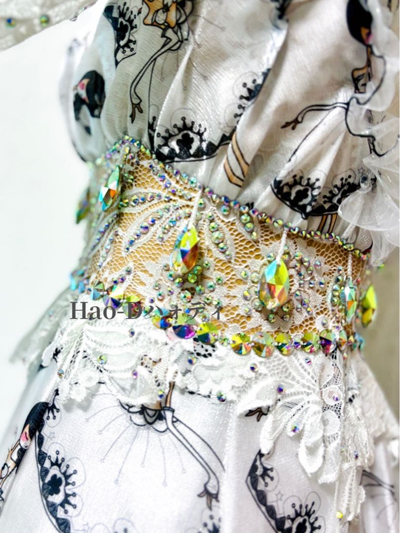 新品★ダンスドレス★スタンダード★社交ダンス★競技会★パーティー★ダンスガール柄