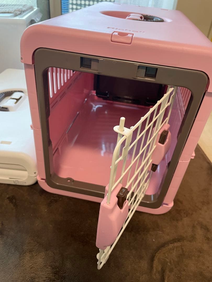 Richell ペットキャリー 2個セット ホワイト・ピンク