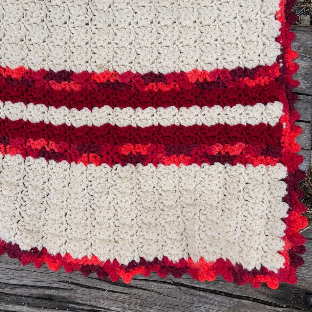 【USA vintage】グラニー ブランケット 膝掛け ラグ こたつカバー