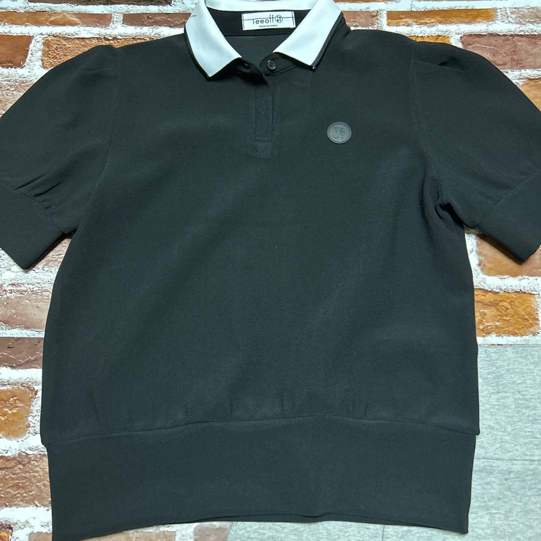 レディースゴルフウェア半袖ポロシャツスカートセットアップLサイズ黒