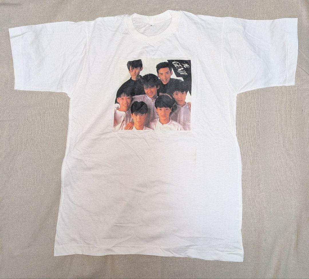 希少レアグッズ　光GENJI　TシャツMサイズ 白ホワイト　80年代当時物