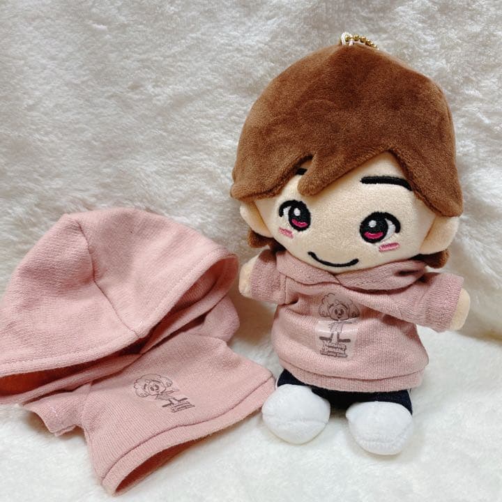 【オーダーページ】☆ちびぬい服☆コラボプリントパーカー☆赤ピンク☆