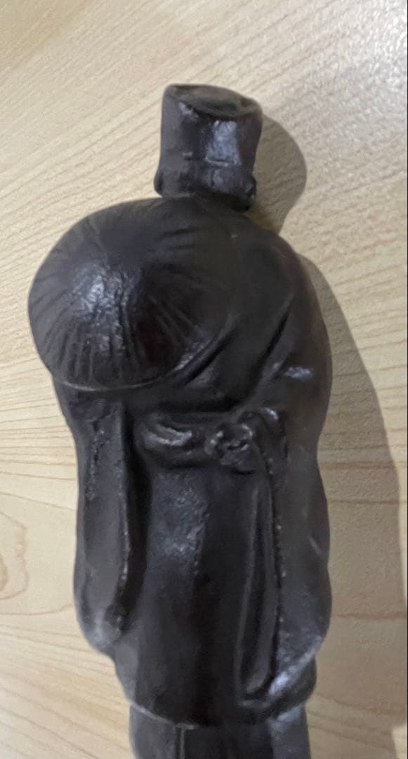 江戸時代の僧侶/歌人 越後の僧侶 良寛和尚像 銅製 托鉢立像 置物 良寛立像