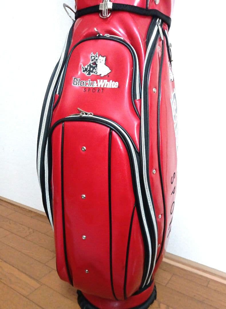 ゴルフ　ブラック＆ホワイト　キャディーバッグ (ユニセックス)