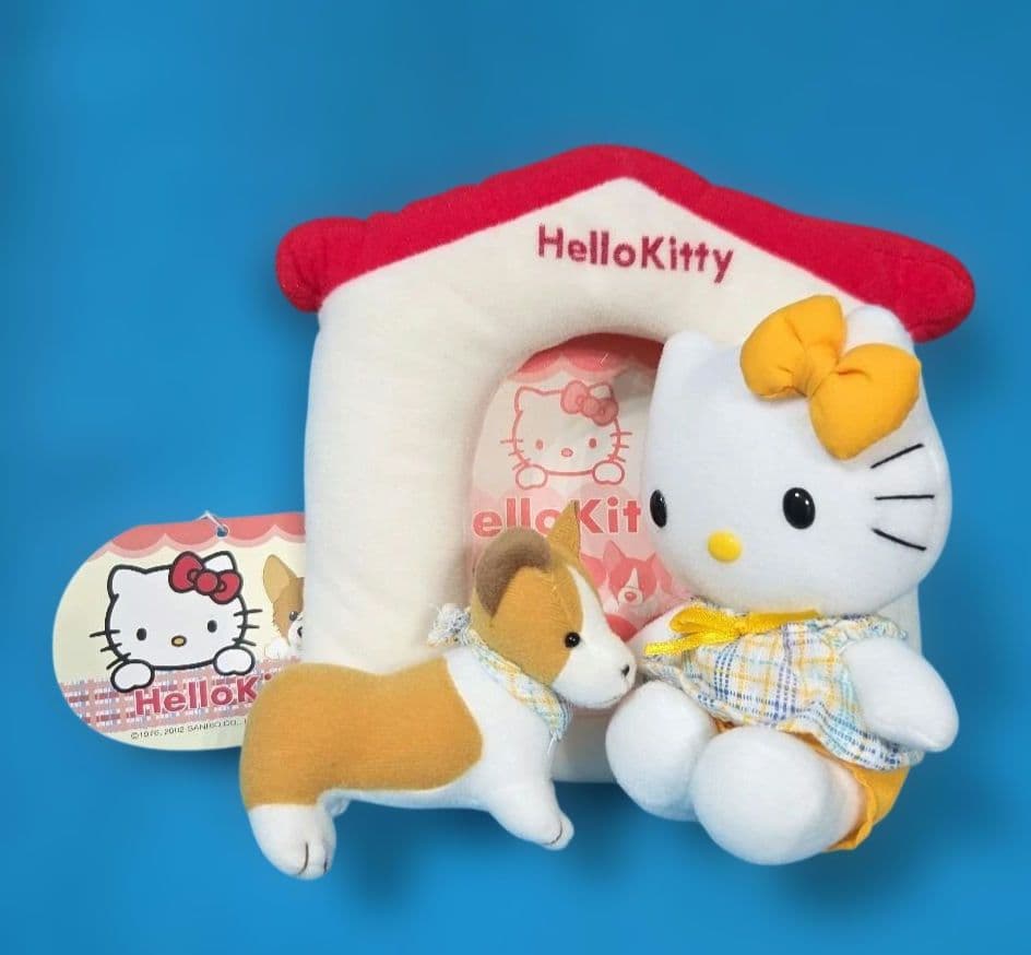 超激レア☆ハローキティwithコーギー☆フォトフレーム☆2002☆紙タグ付き