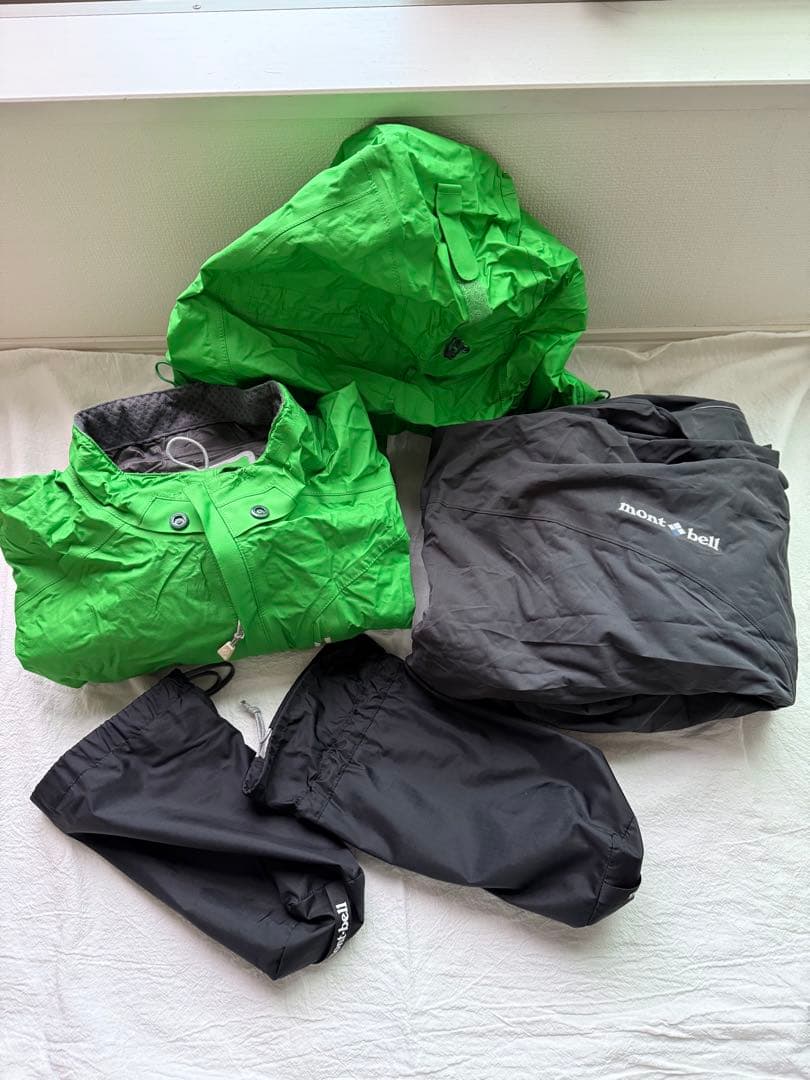 モンベル サイクルレインジャケット レインパンツ