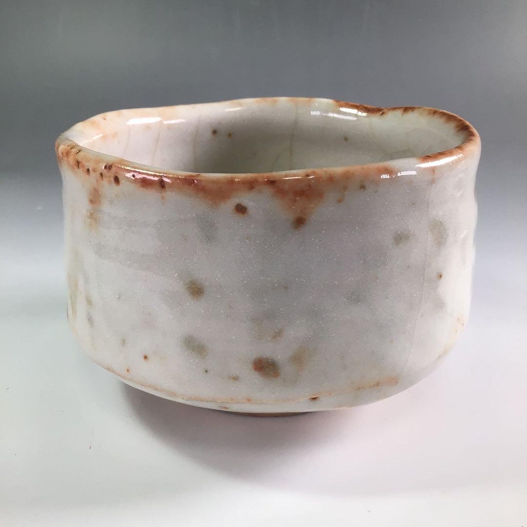 Ｒ２２２　茶碗　『古斎造』『表千家　堀内宗完　箱書』『志野茶碗』　共箱　茶道具