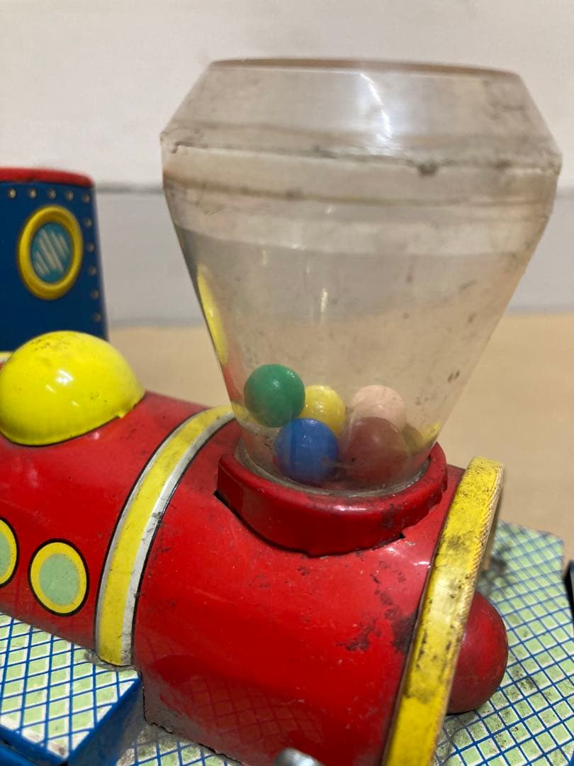 ブリキ　機関車　列車　電車　トーマス 風？　昭和レトロ　ビンテージ