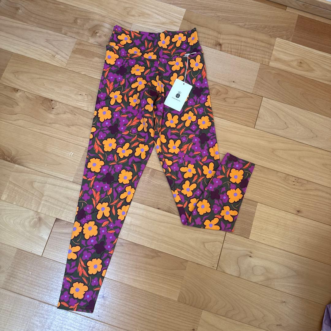 【新品】リンダワークス　花柄 ヨガパンツ M
