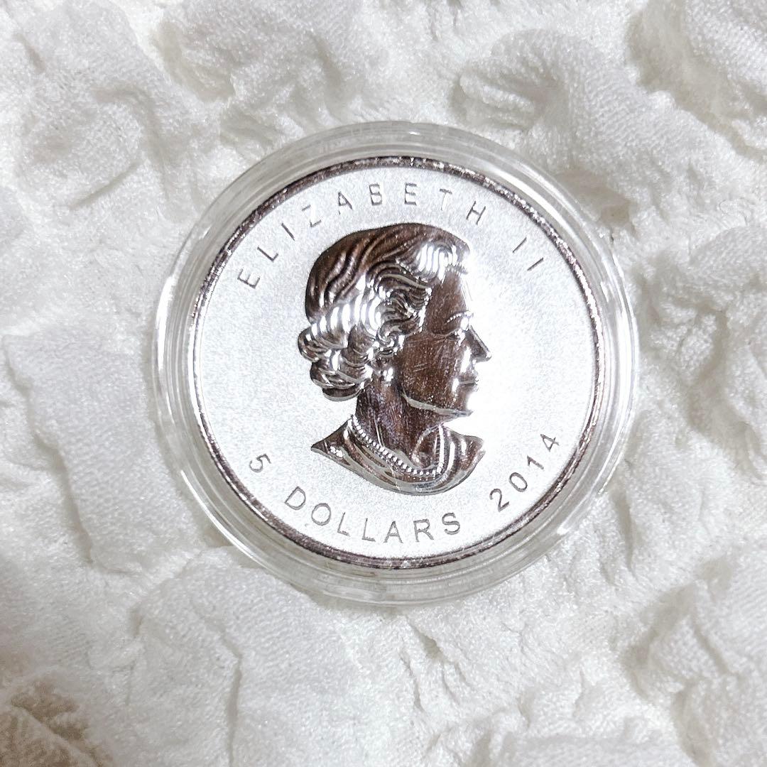 カナダ リバースプルーフ　レア品　メイプルリーフ銀貨　正規品　1オンス　2014