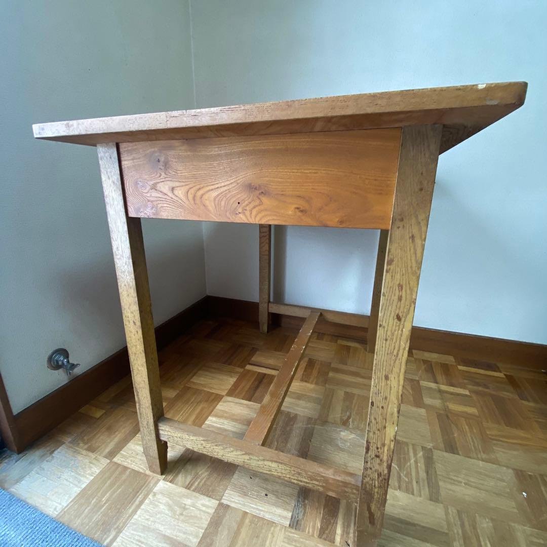 長期保管品 木製机 ウッドデスク 釘打ち 古家具 エイジング ビンテージ