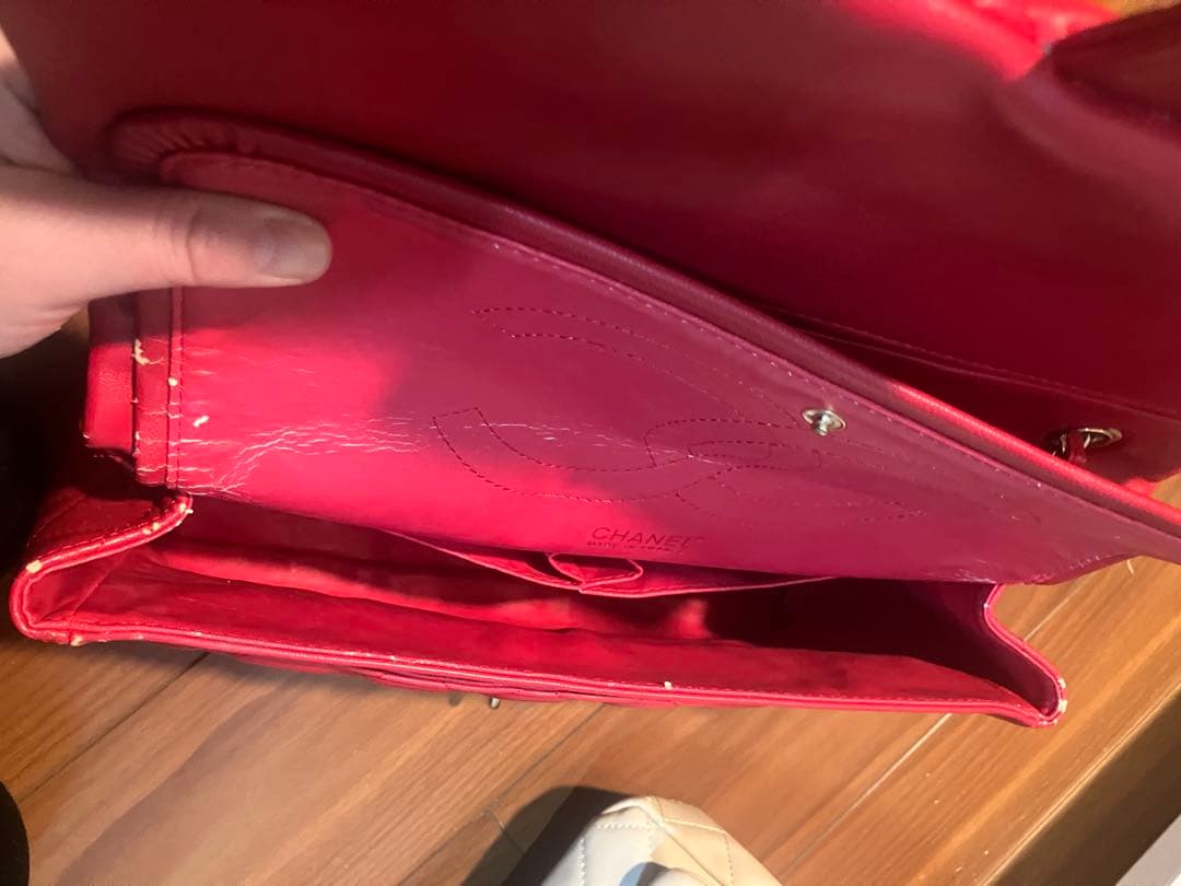 CHANEL ノベルティ レッド　ショルダーバッグ　大きい