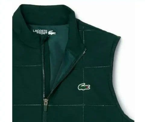 LACOSTE ロゴ入りキルティングベスト