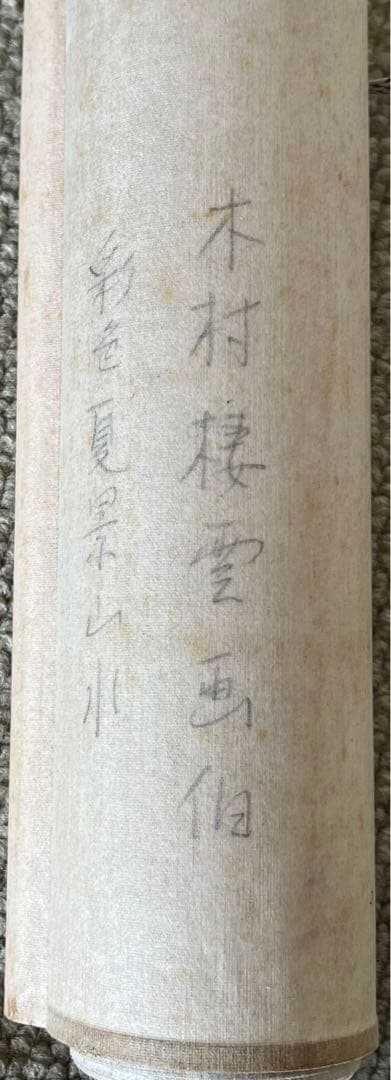 木村棲雲 棲雲山人 筆 『夏雨新晴図』 掛軸 〔絹本 肉筆〕南画家 日本画