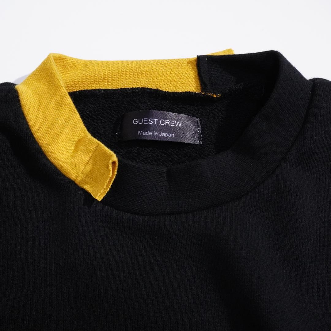 新品 ツートン リメイク スウェット トレーナー イエロー スニーカー 黒　黄色