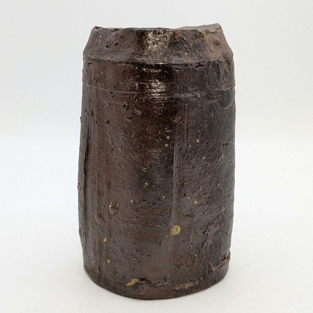 【水漏れあり】森一洋 備前焼 花入 花器 フラワーベース 置物 インテリア 花瓶