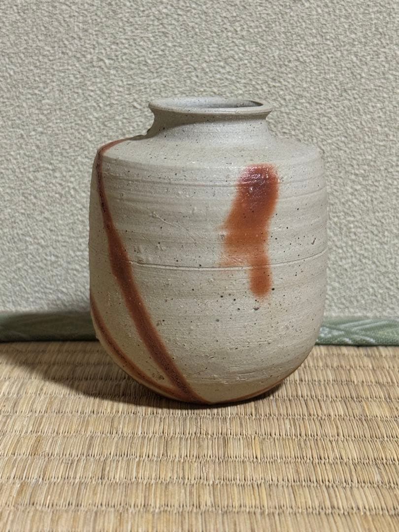 備前焼　人間国宝　山本陶秀　緋襷茶入