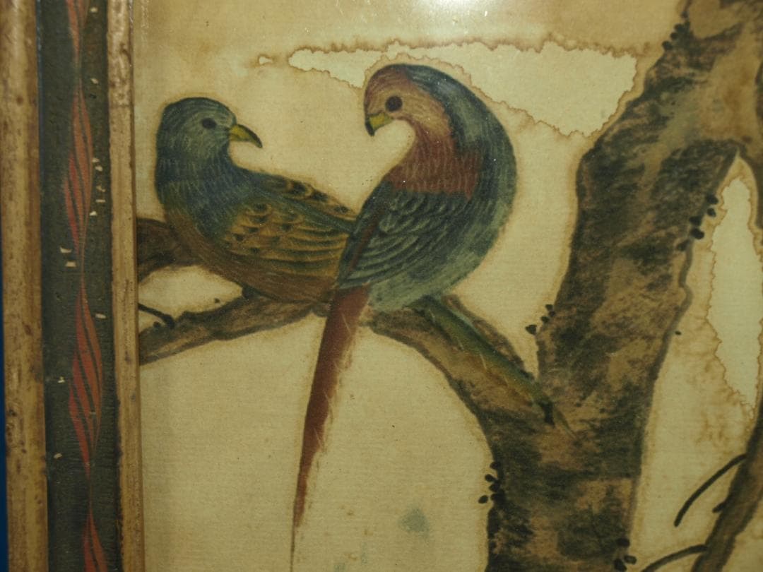 解体屋さん委託品　中国古美術 清時代木製肉筆絵※激安骨董品 N1476B19-3