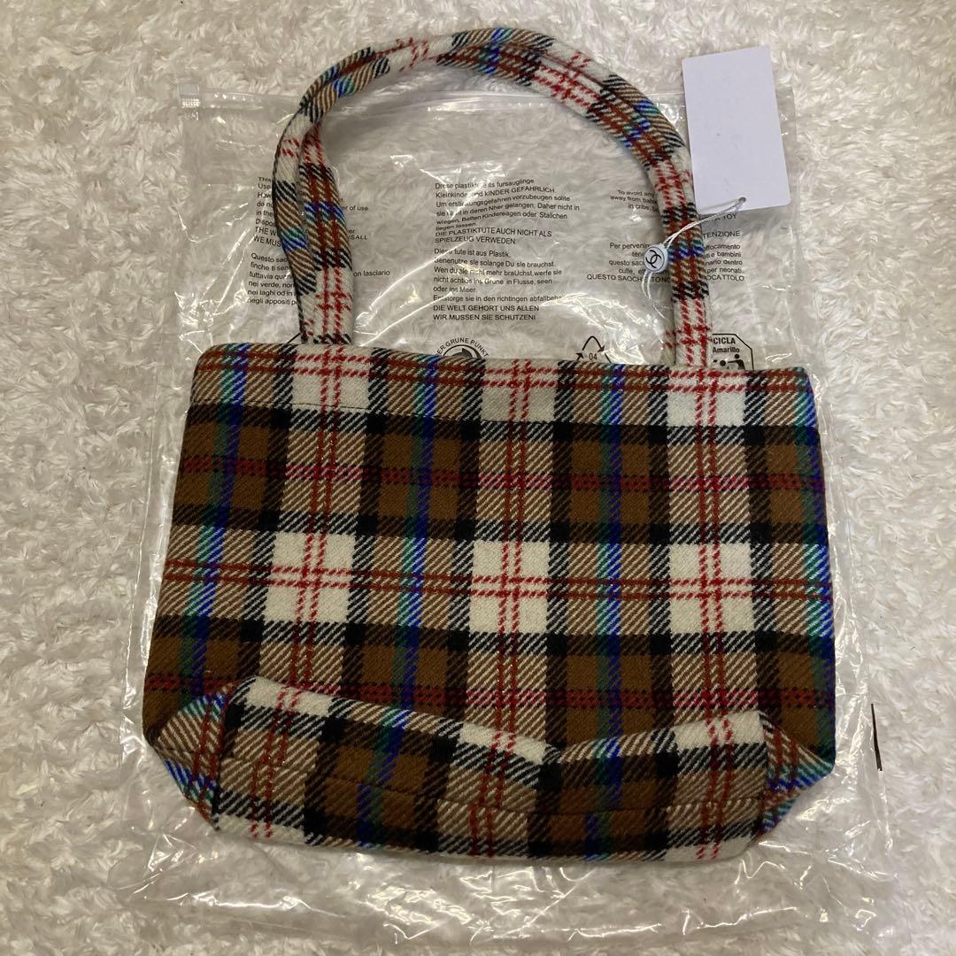 CHANEL チェック柄トートバッグ　スパンコール