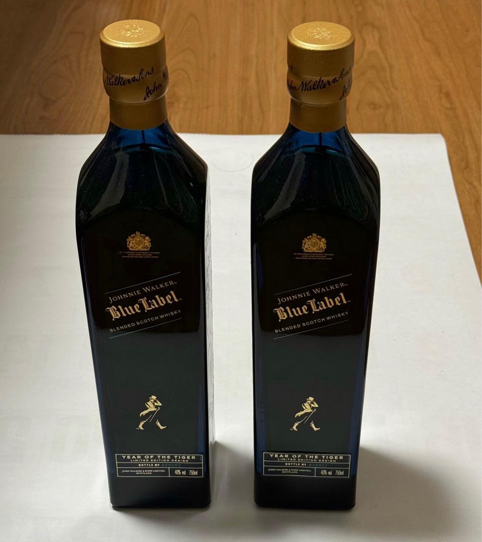 2本 ジョニーウォーカー ジョニーウォーカー ブルーラベル　イヤーオブザタイガー
