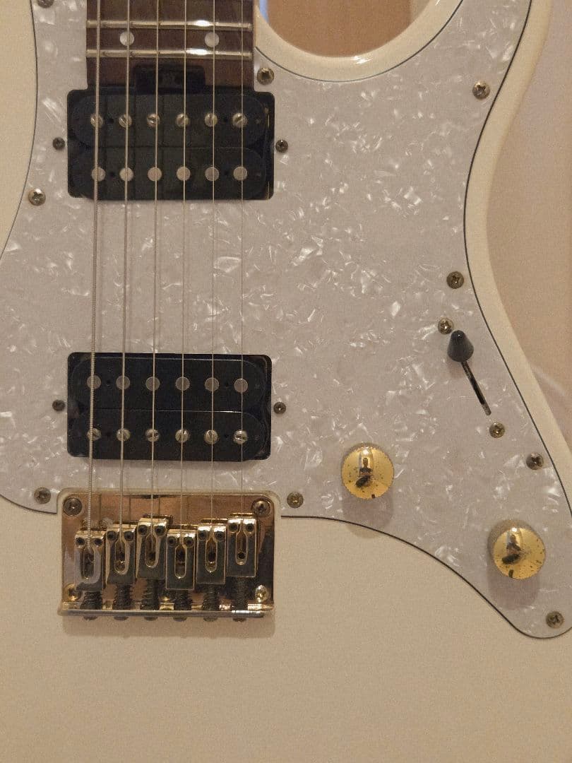 ホワイト エレキギター ハムバッカー