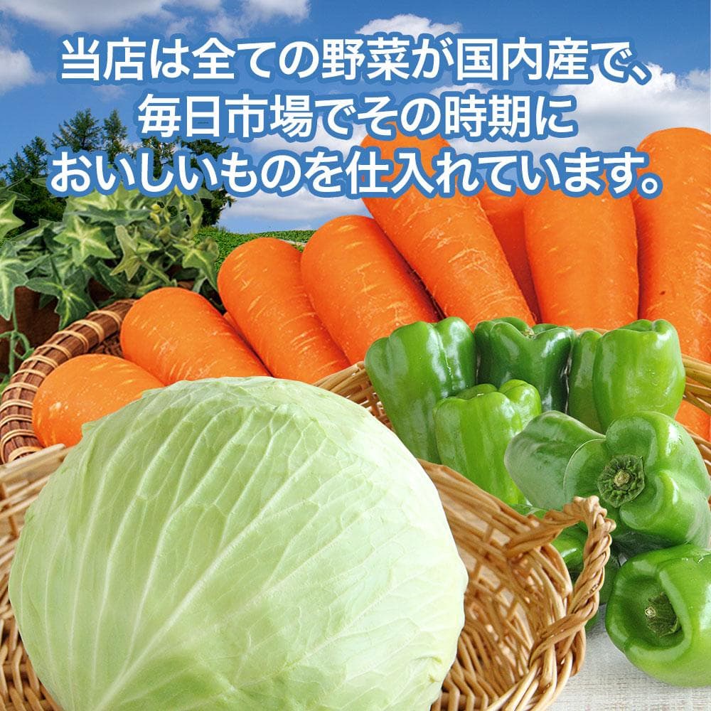 野菜セットA（キャベツ5玉・ピーマン約2.5kg・にんじん約5kg） 3種セット