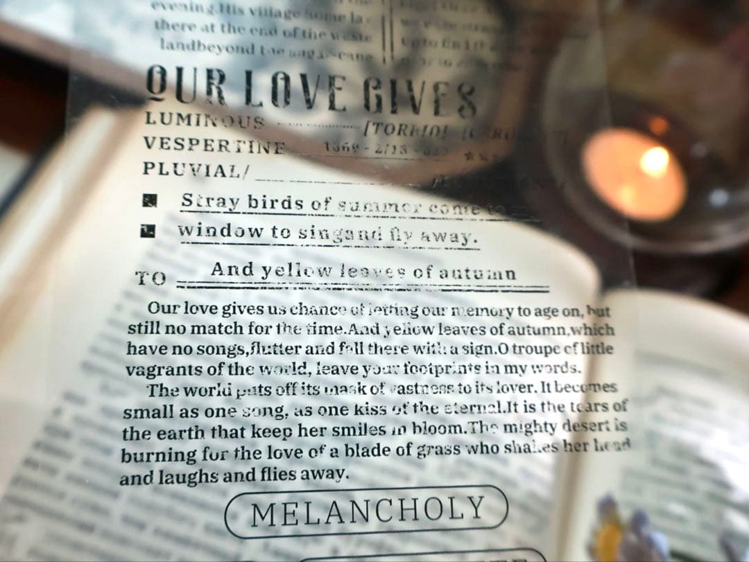 ⭐️SALE⭐️ 壹洱原创《文字幻想》海外マスキングテープ　マステ 【2357】