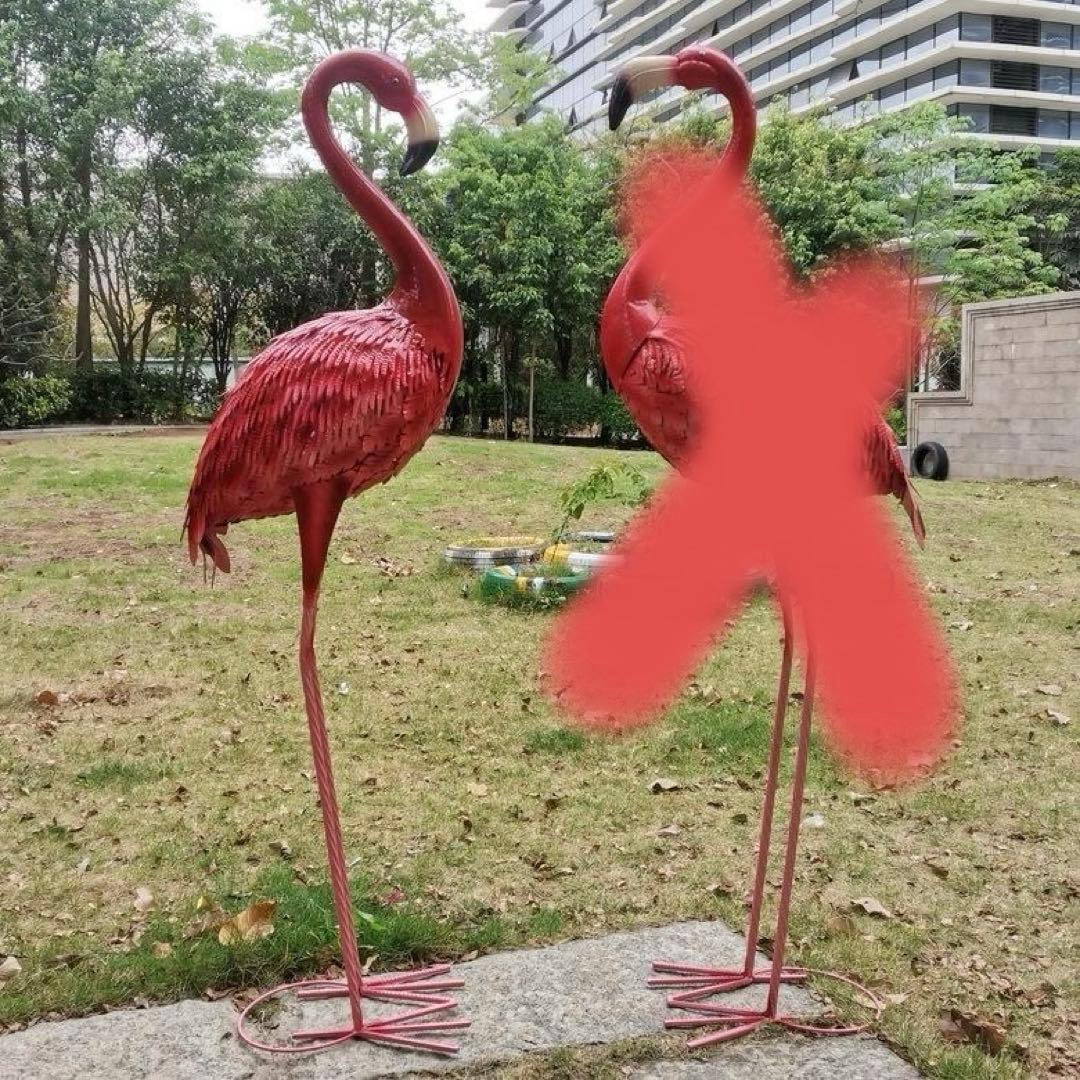 大型 全長152cm フラミンゴ 鳥 おしゃれ 屋外 庭 ガーデニング 雑貨