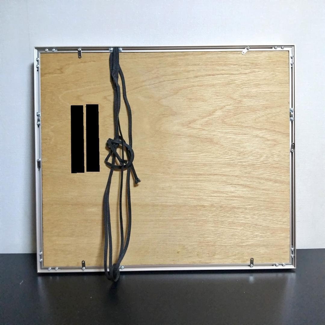 日本画 ハイビスカス アクリル アルミ額付き