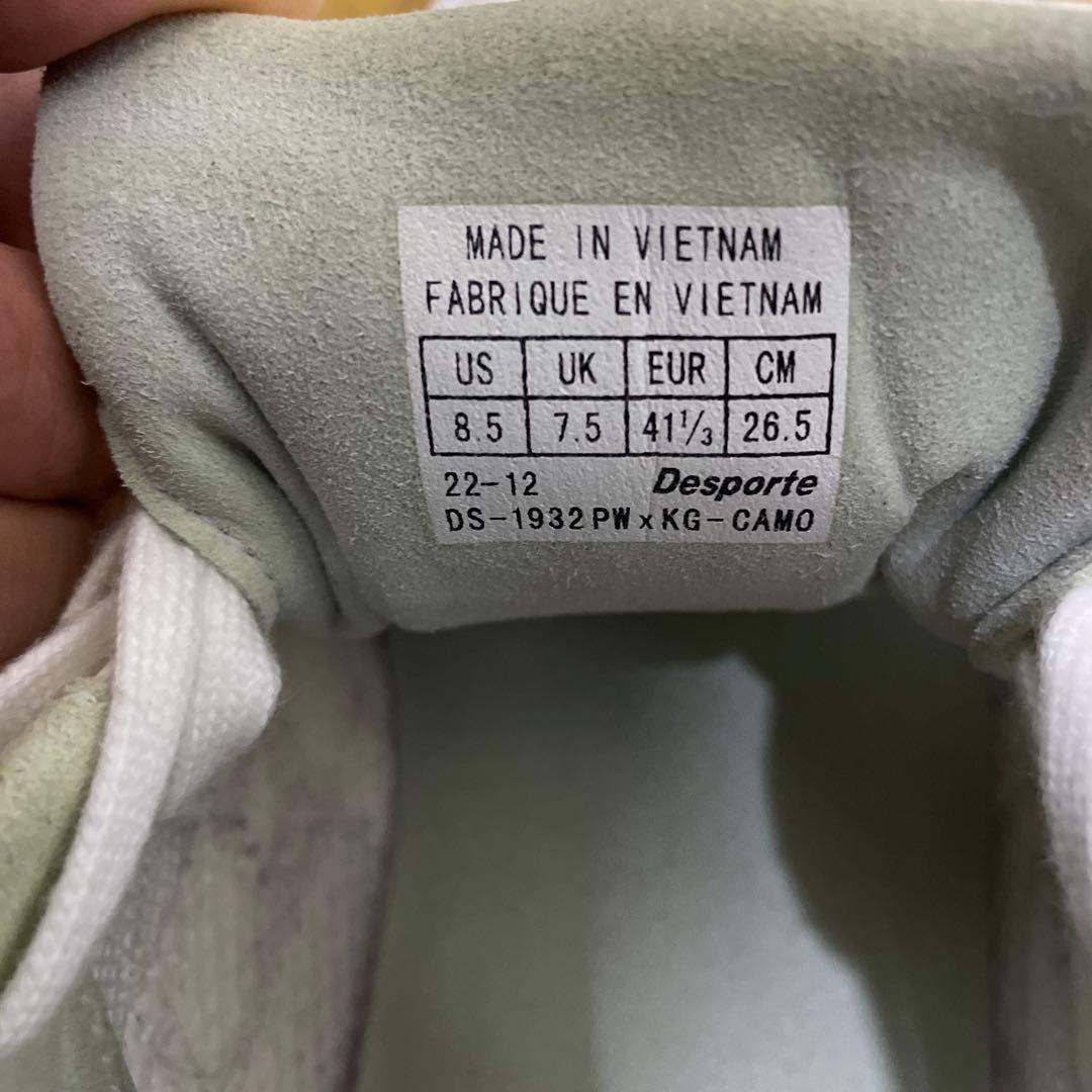 超美品　使用1回 Desporte フットサルシューズ ホワイト/グリーン