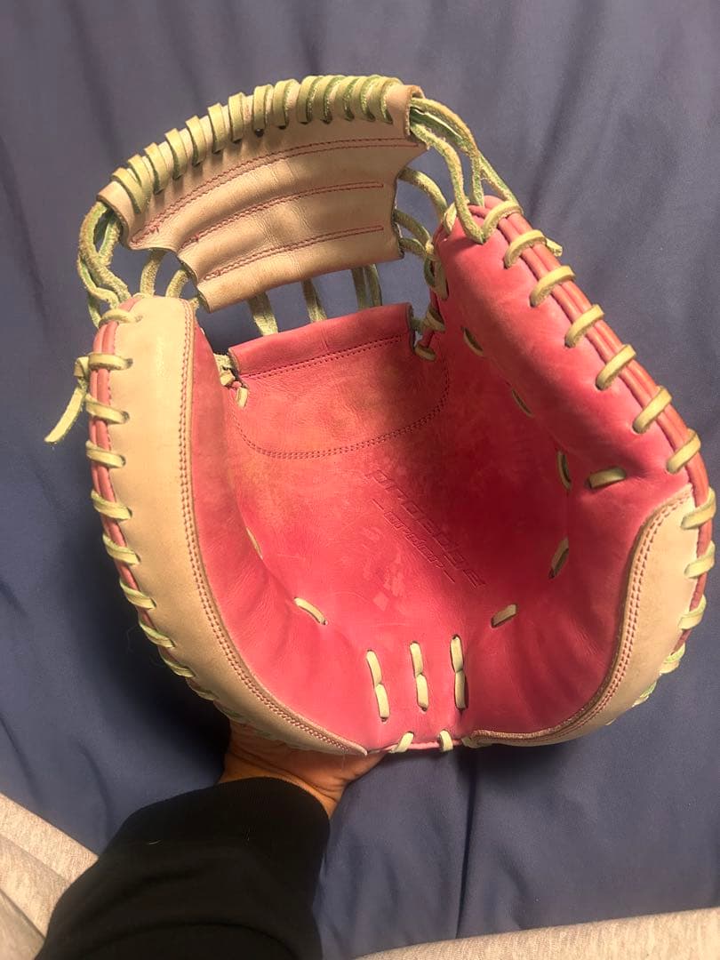 最終値下げ 軟式グローブ ピンク/ホワイト