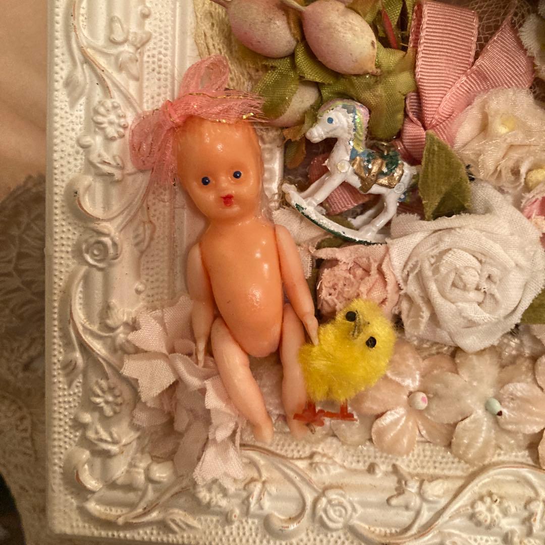 装飾アートフレーム ミニチュア人形付き