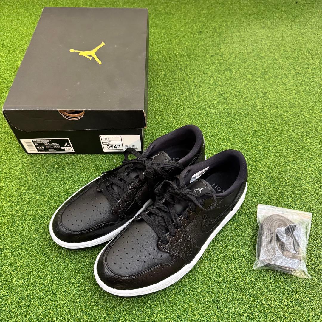 【新品】ナイキ エアジョーダン1LOW GOLF BLACKクロコダイル