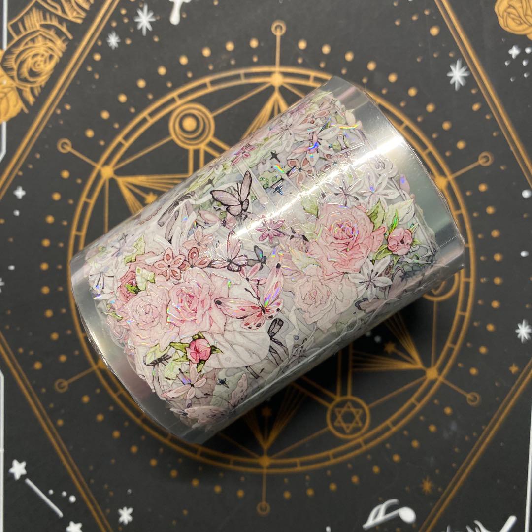 【D】海外　10m巻　貝殻光/貝殻金マスキングテープ　人物系/お花系/景色系