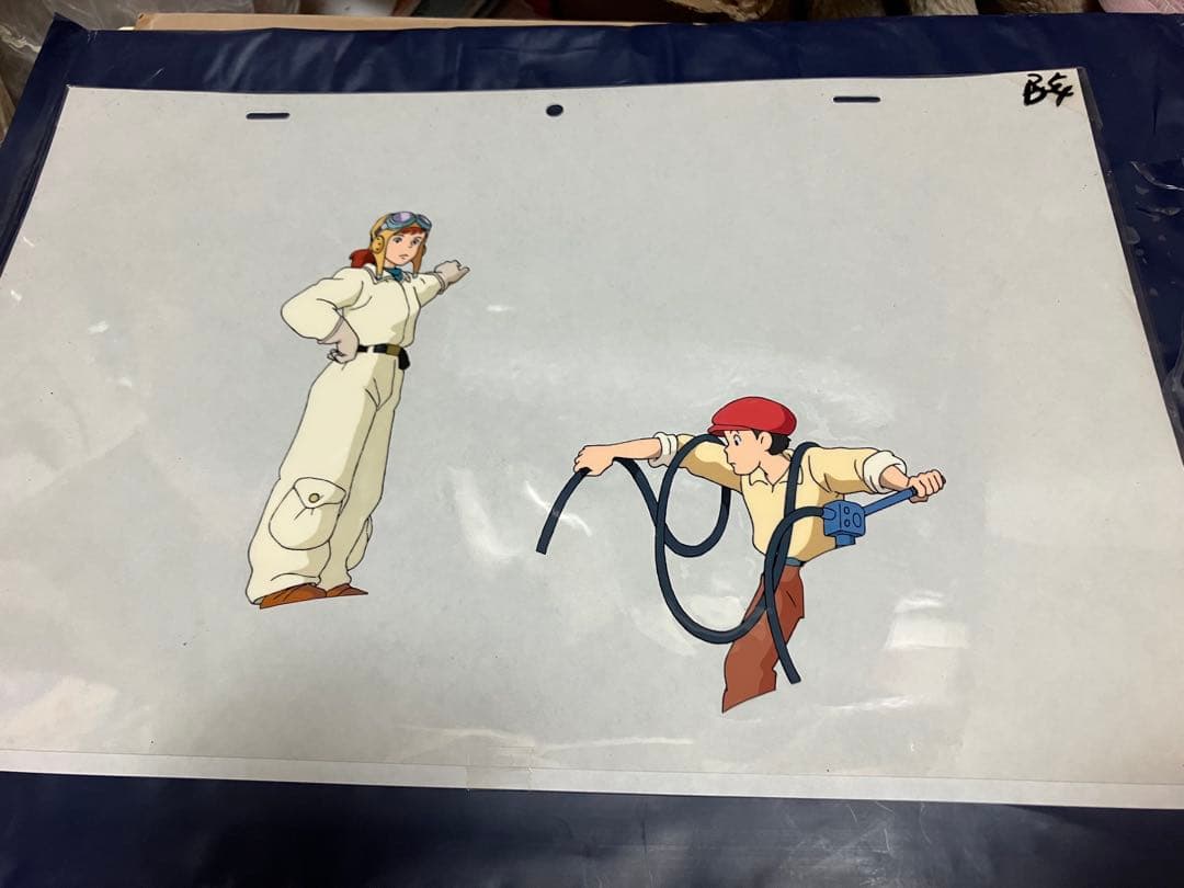 ジブリ　セル画　紅の豚　フィオ　宮崎駿　岡村明美　原画　動画　直筆イラスト　レア