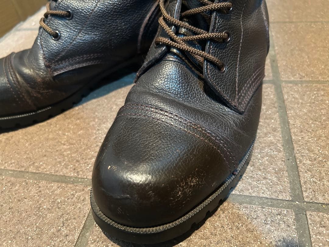 陸上自衛隊　フジ製靴　半長靴 茶革　27センチ