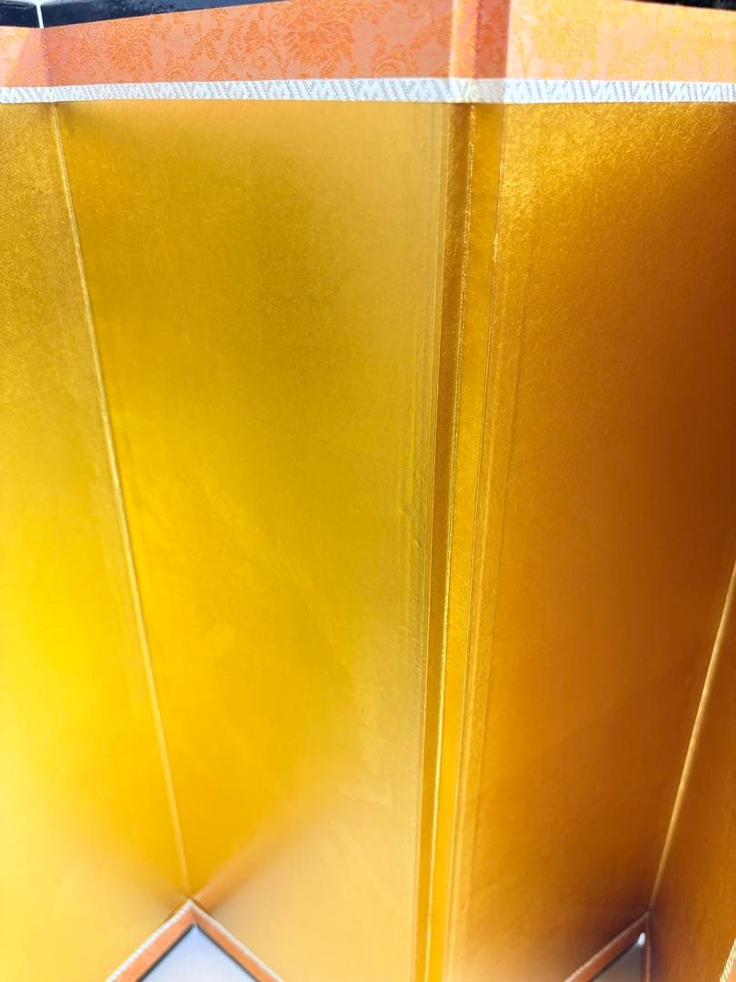 六曲一双屏風 18号 箔押二重縁付き　金沢箔仕様　雛人形 屏風 節句　和風