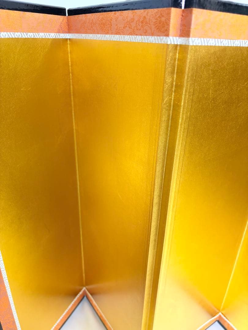 六曲一双屏風 18号 箔押二重縁付き　金沢箔仕様　雛人形 屏風 節句　和風