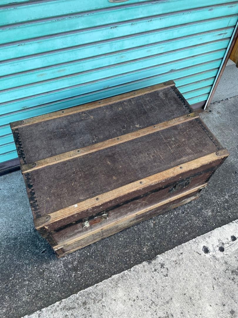 フランスアンティーク トランク テーブル 木箱 収納ボックス 宝箱 ケース