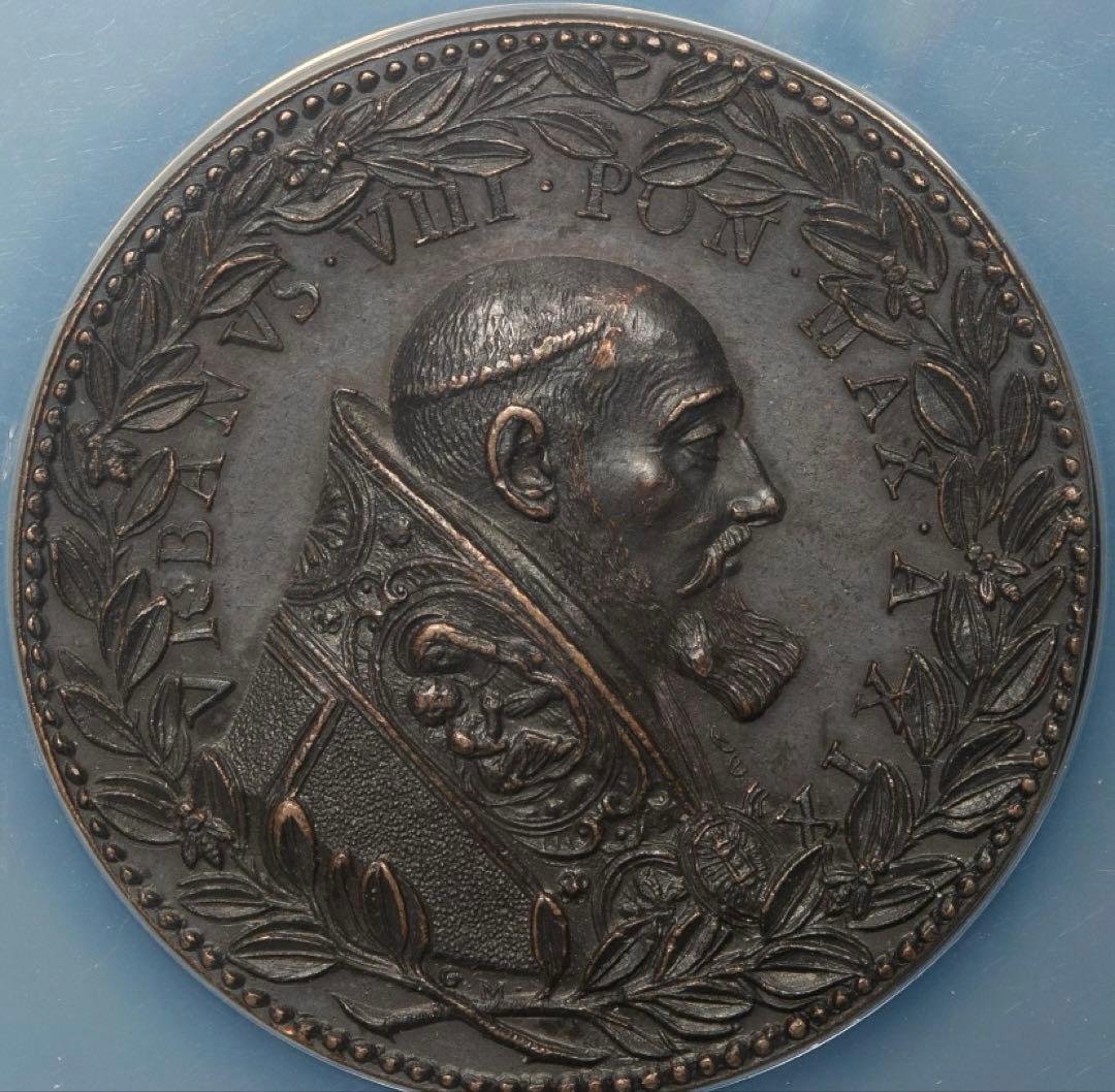 廉価出品❗️ウルバヌス8世 ブロンズメダル　特大スラブ入り