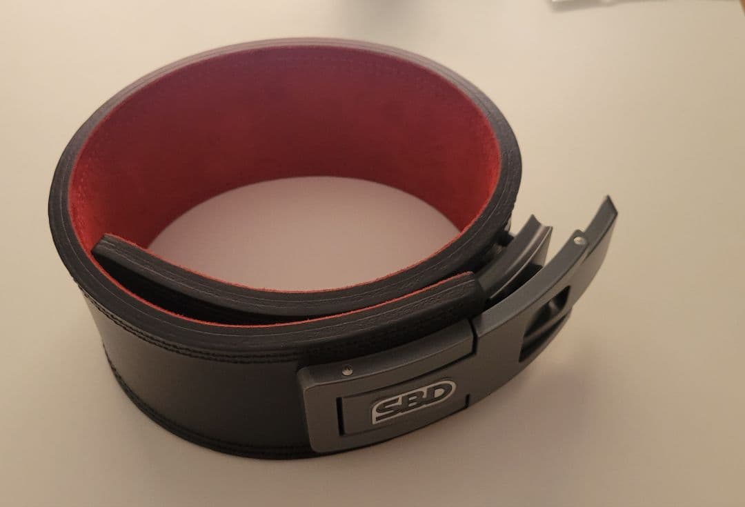 SBD パワーベルト 黒/赤　Sサイズ