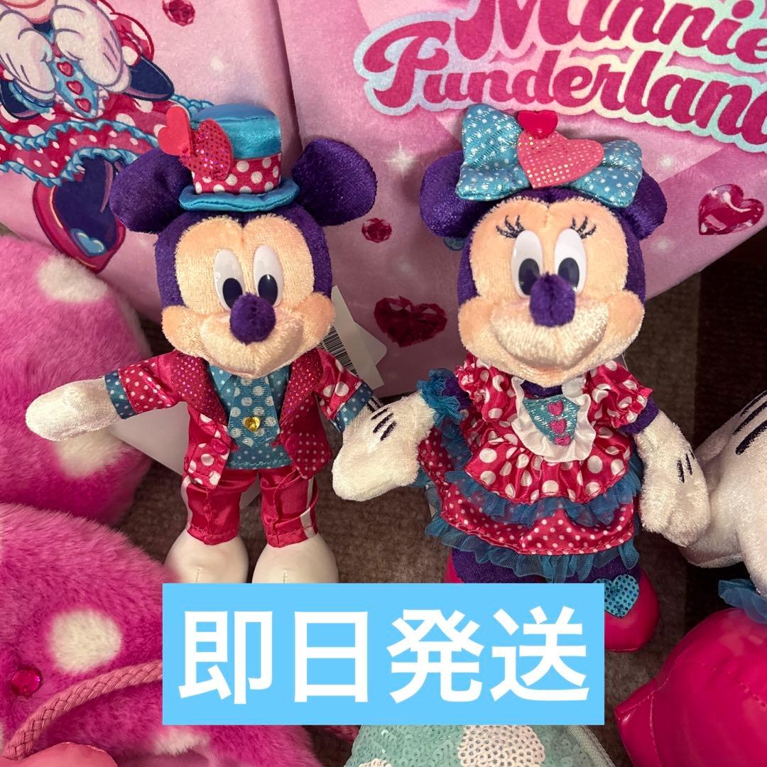 パルパルーザ ファンダーランド ミッキー ミニー ぬいぐるみバッジ　2体セット