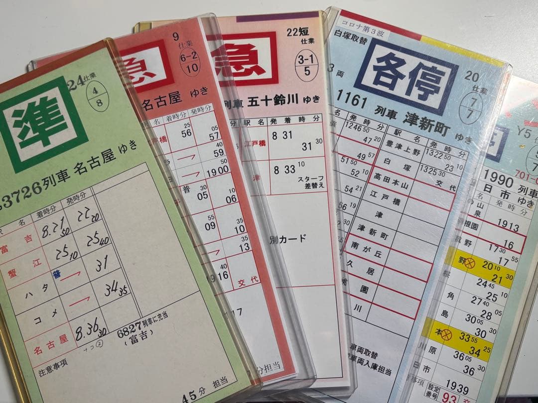 【近鉄】運転士時刻表 スタフ